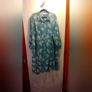 Westport floral print denim midi dress